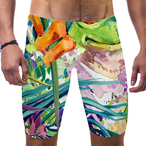Swim Jammers de hombre para entrenamiento largo y competición con estampado original