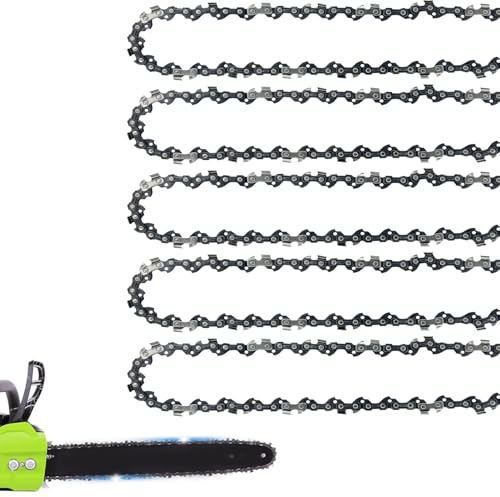 5 Pack 14 Inch Chainsaw Chain 52 Drive Links 3/8