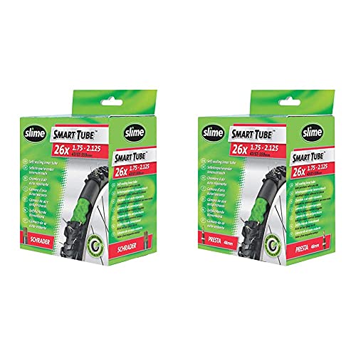 Slime 559-50 Cámara Antipinchazos, Válvula Schrader, Unisex Adulto + 30060 Cámara Interior De Bicicleta con Sellante De Pinchazos, Sellado Autónomo, Prevenir Y Reparar