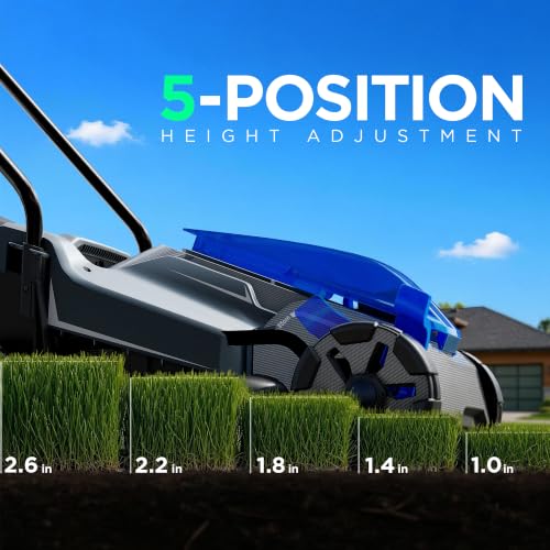 Image of 14 inch Cordless Lawn Mower, 40V, with 4.0Ah Battery and Charger, Ultra-Quiet Motor, Lightweight Push Mower for Small Yards