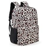 Fenrici Cheetah Backpack for Girls, Teens, Women, Girl's Backpack, Kids' School Bookbags with Padded Laptop Compartment, Cheetah, Animal Print, 17 Inch