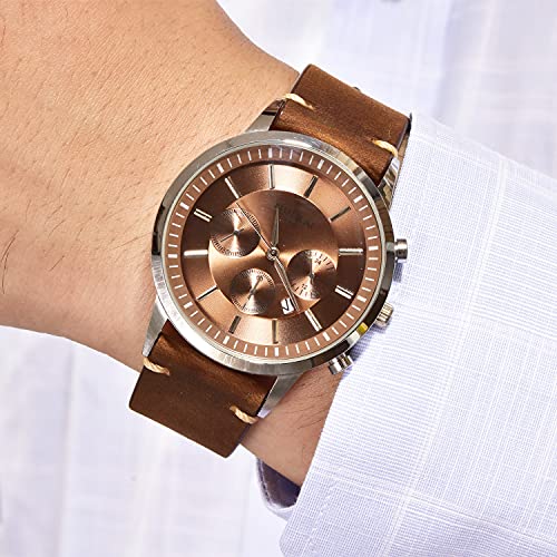 Eache Leather Watch Bands 22Mm For Men Vintage Watch Straps Brown For Women Crazy Horse Leather Replacement Watchband #TOP5