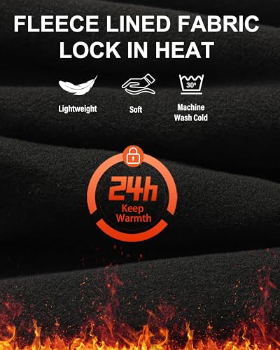 HeliosCloak 4 Pack Women's Thermal Long Sleeve Shirts Ultra Soft Double-Sided Fleece Lined Base Layer Winter Basic Underwear Tops 4SetA M