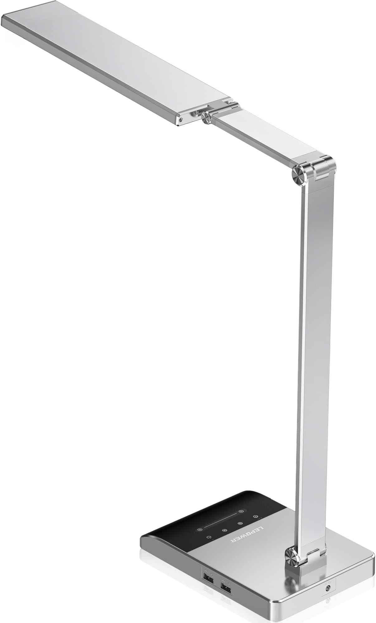 LEPOWER LED Desk Lamp, 750LM for Home Office, 35 Dimmable Lighting Modes, Eye-Caring Desk Light with Dual USB Charging Ports, Touch Reading Lamps with 3 Modes Timer, Bright Table Lamp for Study, Dorm