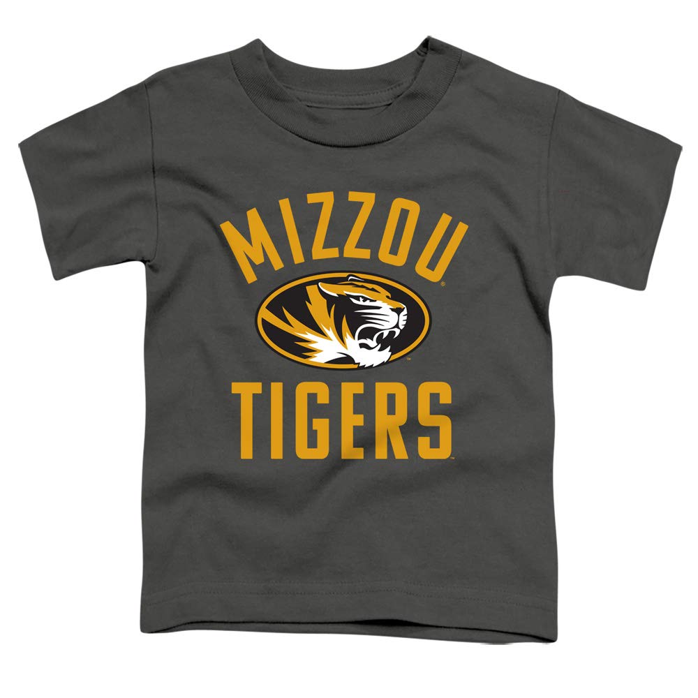 University of Missouri Mizzou Official Mizzou Tigers Logo Unisex Toddler T Shirt,Charcoal, 2