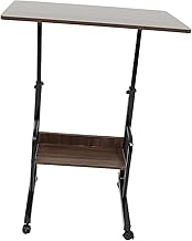 CRAFTHROU Mesa De Computador Em Pé Mesa De Escritório Ajustável Mesa De Escritório Portátil Mesa Móvel Altura Ajustável Mesa De Escrita Mesa De Elevação Estação Móvel De Madeira Vertical