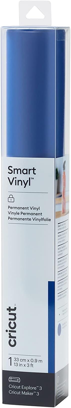 Smart Vinyl Permanent | 1 Sheet | 33cm x 0.9m | Blue, (3ft)