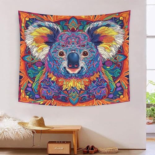Tapisserie murale koala effet 3D grand tissu déco salon 180x230cm