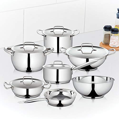 Borosil Stainless Steel Deep Kadhai with Lid, Impact Bonded Tri-Ply Bottom, 2.8 L, Silver - Image 12 thumbnail