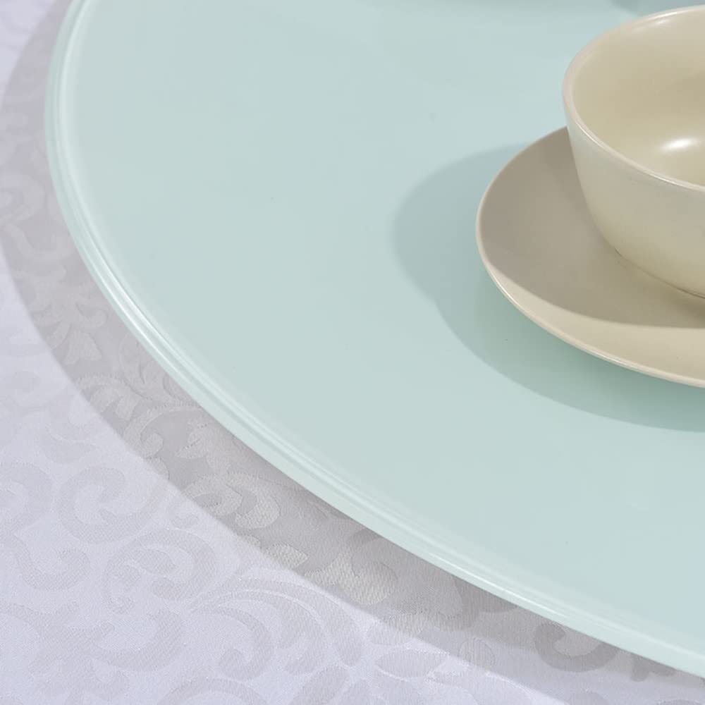70cm Plateau Tournant Lazy Susan, Plaque De Service Ronde De Comptoir Plateau Rotatif De Cuisine, Assiette De Service Rotative en Verre Trempé, Blanc (Size : 100cm/40)