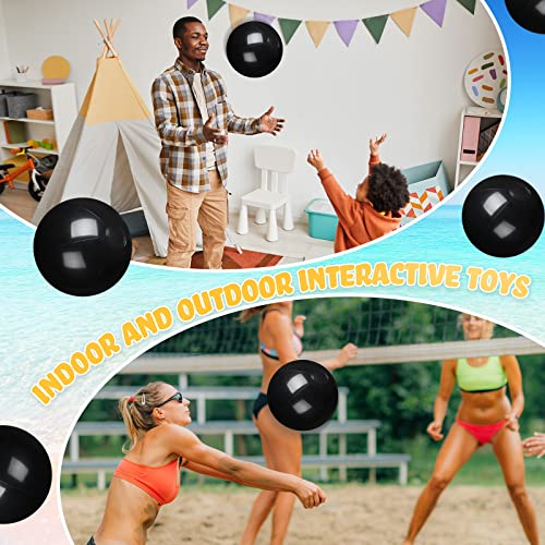 Raiten 24 Pcs 12 Inch Black Beach Ball Bulk Large Inflatable Ball Floating Ball for Swimming Pool Party Favors Summer Outdoor Activities Birthday Party Supplies - image 4