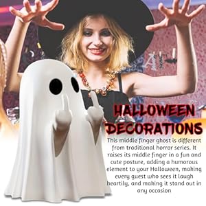 Halloween ghost figurine ghost decor funny ghost statue cute ghost figurine ghost statue halloween decoration for gift props tabletop home decor new years gifts  urban country home decor