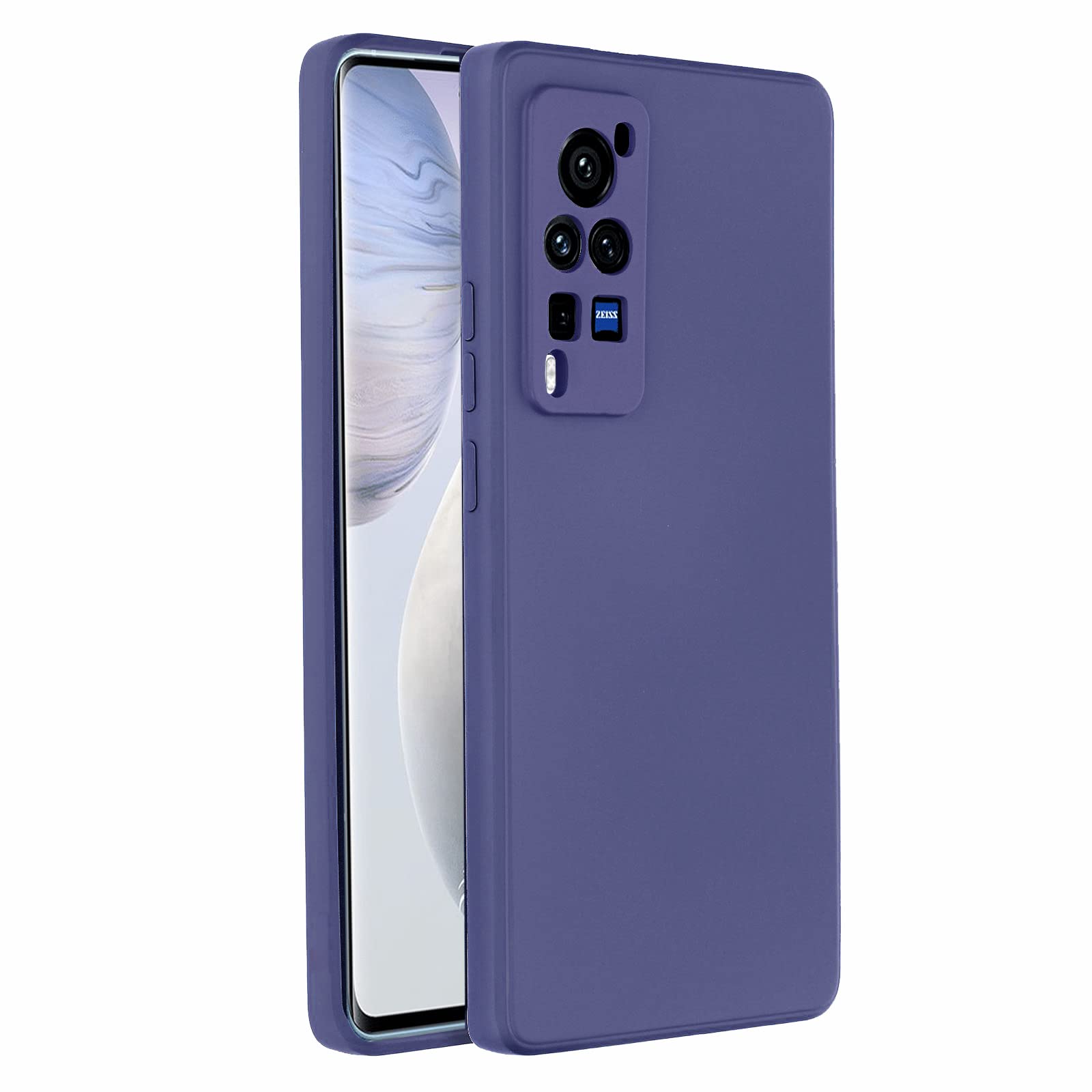 LIRAMARK Silicone Soft Back Cover Case for Vivo X60 Pro (Blue) (B0B3FC57TJ) Amazon Price History, Amazon Price Tracker