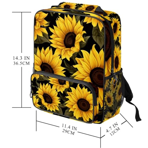 Sacs à dos traditionnels tournesol de voyage mixte 14.3 in