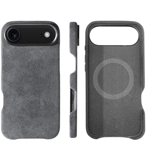 Coque en Daim Alcantara iPhone 17 Air en ultra-suède gris d'une élégance absolue