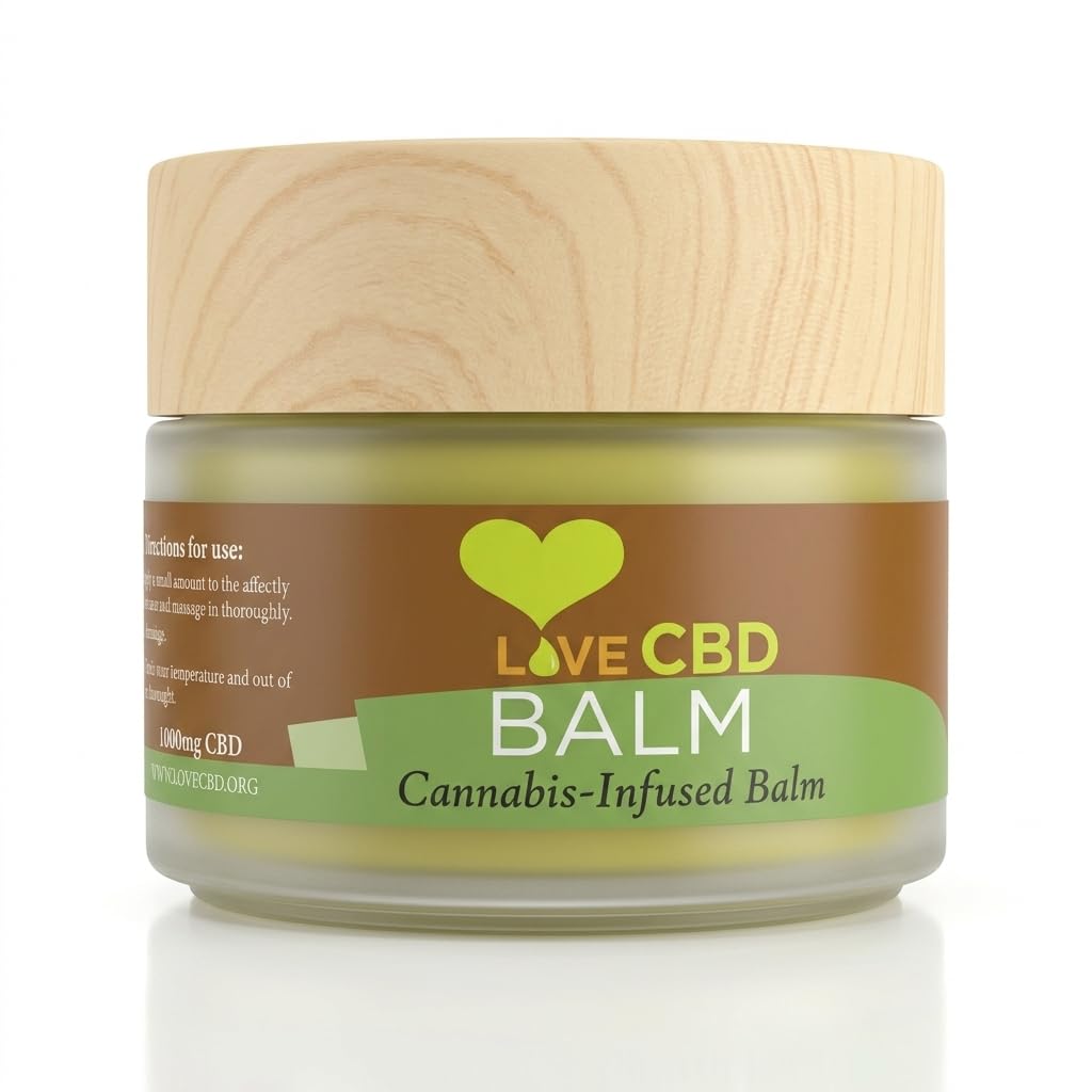 Love Cbd Balm - Contains Broad Spectrum Cannabis Extract - Moisturising, Skin Nourishing And Offering Soothing Relief To Muscles & Joints - 100% Natural - 100G