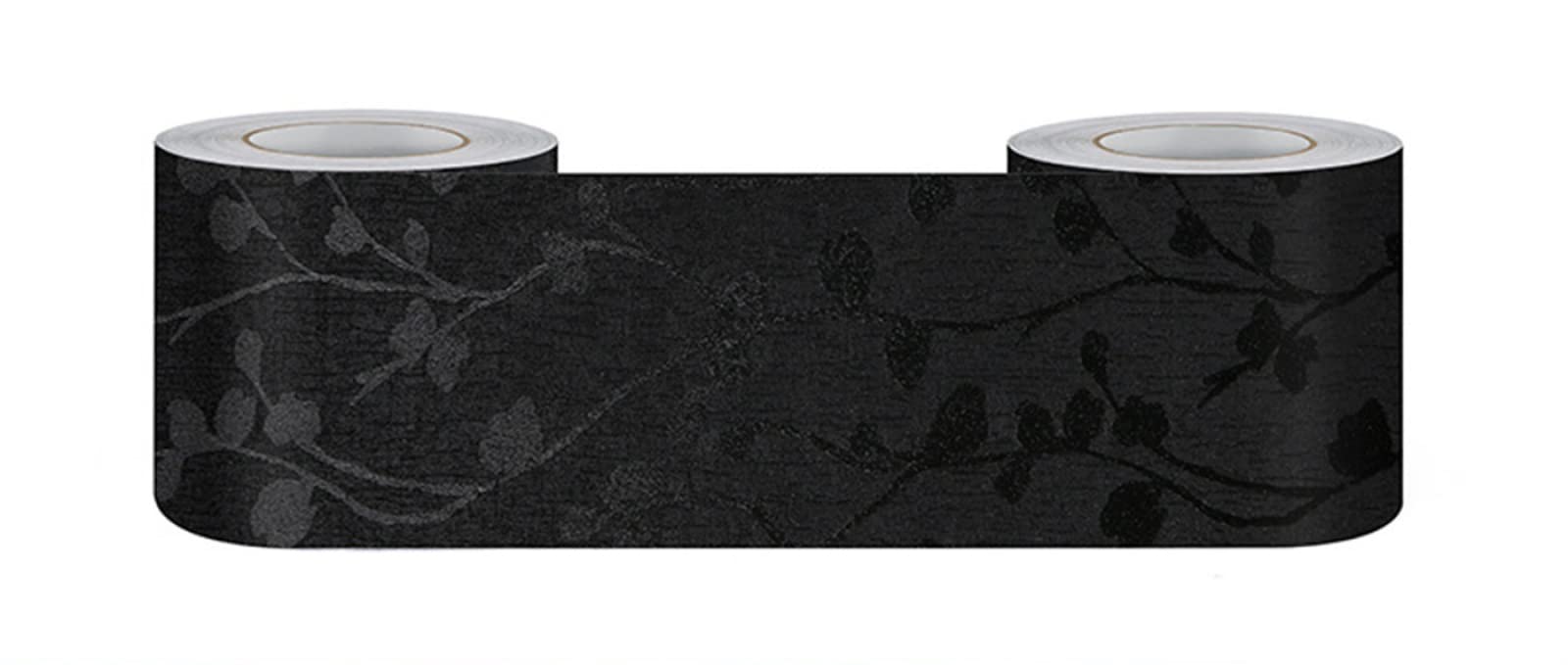 Guest Ruyunlai Peel and Stick Wallpaper Border Self-Adhesive Wall Border Sticker Home Ceiling Decorative Border for Bathroom Living Room Kitchen Black Vine 20cm X 500cm