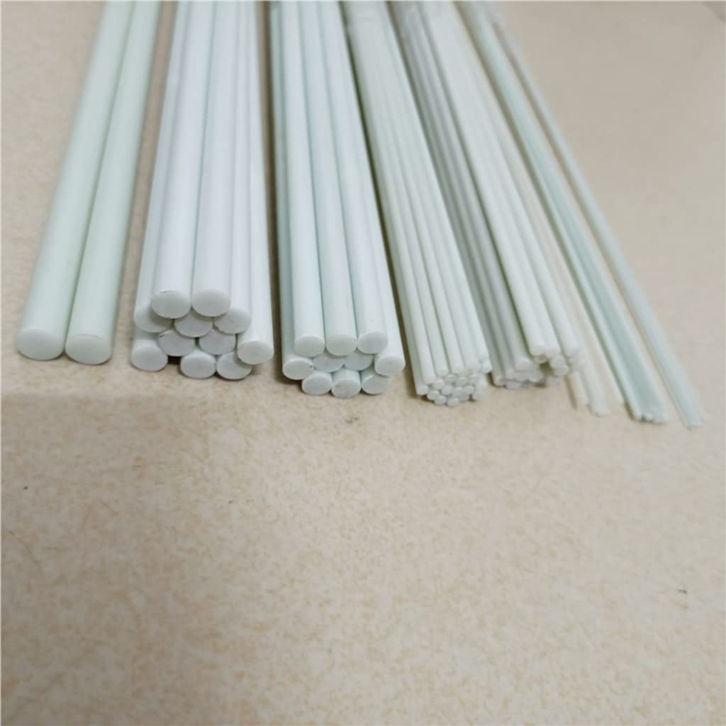 10 Stück weiße Fiberglasstäbe 500 mm for Modellflugzeuge, Drachen, Bastelarbeiten(9.5mm)