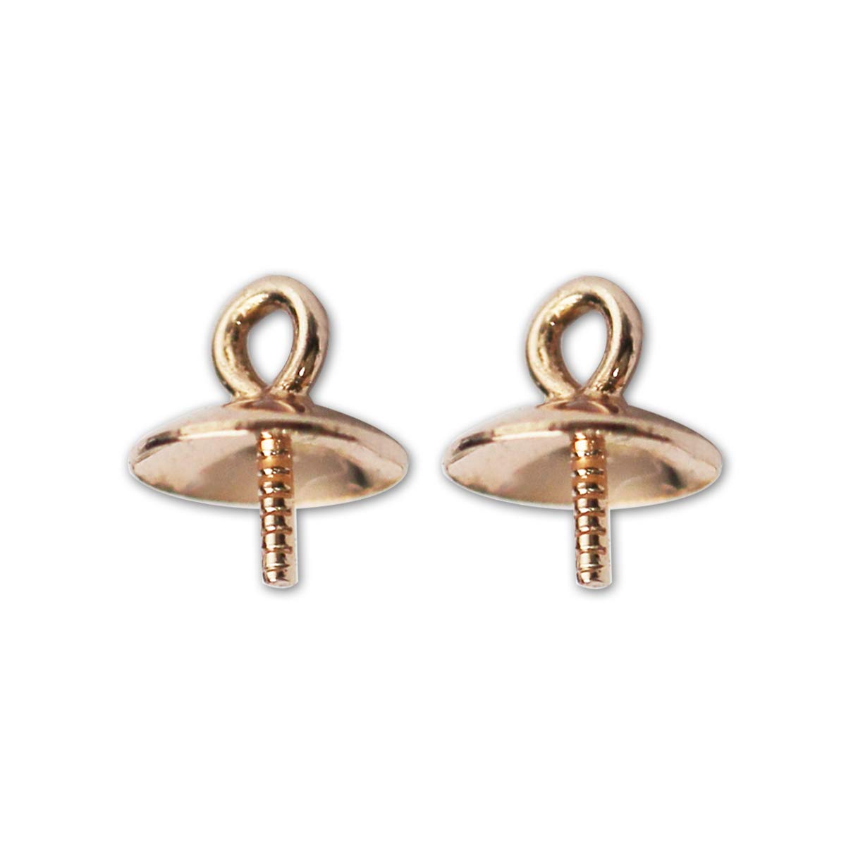 925 Sterling Silver Cap Pegs Bail Pendant Bails for Half Drilled Bead Pearl Beads 10 Pieces