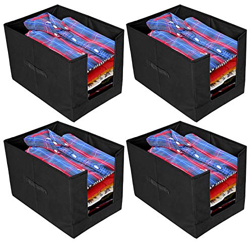 Kuber Industries 4 Pieces Non Woven Shirt Stacker/Shirt Organizer...