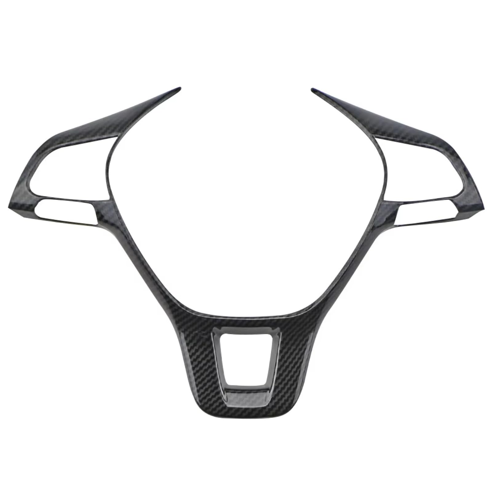 Car Interior Moulding Trim for VW for Golf 7 for GTI for MK7 for Polo for Jetta for MK6 for Tiguan for Touran for Caddy Car Steering Wheel Cover Trim Sticker(B Carbon Black)