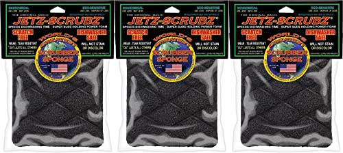 The Original Magic Jetz Scrubz J27 Scrubber Sponge Rectangle Pack of 3