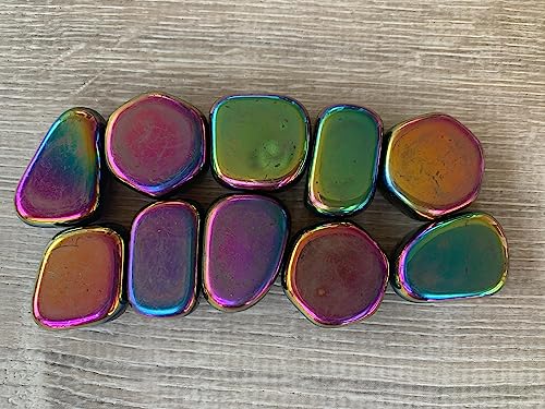 Image of 1 /2 LB Rainbow Magnetic Hematite Tumbled Stones - Polished Natural Gemstone for Healing Crystals