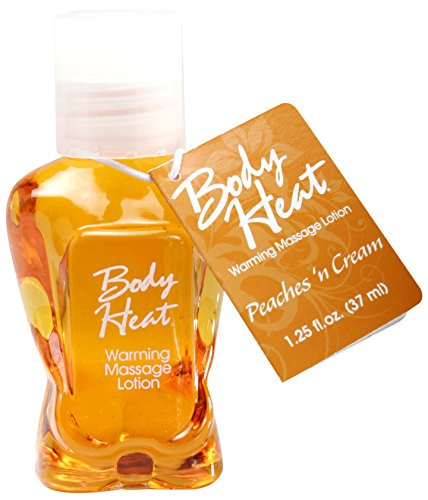 Body Heat Edible Warming Massage Lotion, Peaches n Cream, 1.25 Ounce