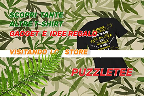 Puzzletee Maglietta Uomo Compleanno - 19 Anni - le...