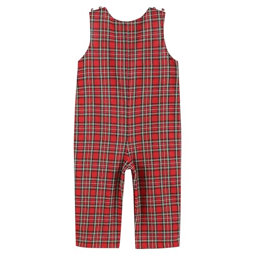 Boys Baby and Toddler Smocked Christmas Overalls2
