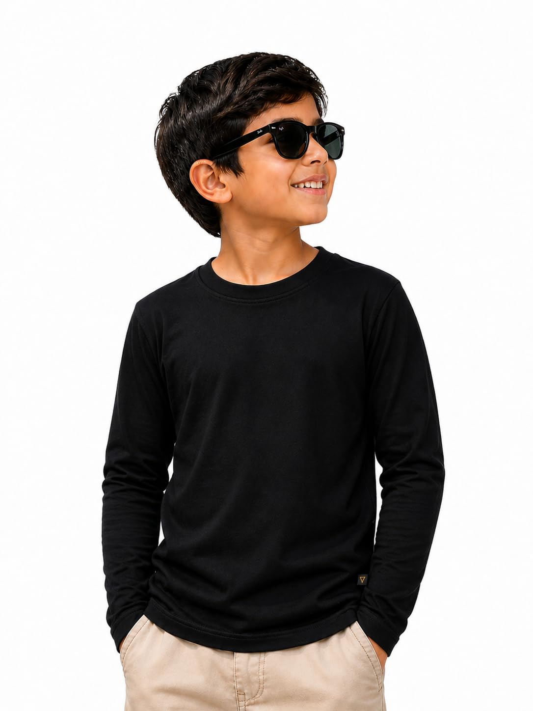BODYCARE Proteens Boys’ Solid Full Sleeve T-Shirt | Soft Cotton Blend | Everyday Casual Wear for Kids | Round Neck Tee for Winter & Summer| Multicolor-picture-33