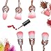 Rose Makeup Brushes Set Professional Kabuki Flower Brushes Foundation Blending Contour Cream Cosmetic Kit For Face, loose powder, blush, shade (Rose Gold)