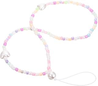 CHILDWEET Corrente De Telefone Frisada Cordão De Telefone Celular Para Telefone Para Telefone Celular Cordão De Pérola Alça De Charme De Telefone Encantos De Telefone Corda De Contas Cordão