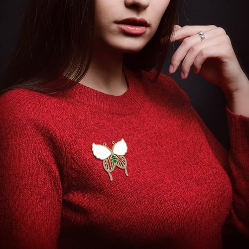 Image of Butterfly Brooch for Women, Insect Butterfly Pins Shawl Pin Clip Flashing Butterfly Jewelry Fashion Brooch Wedding Accessories Sweater Scarf Brooch for Women