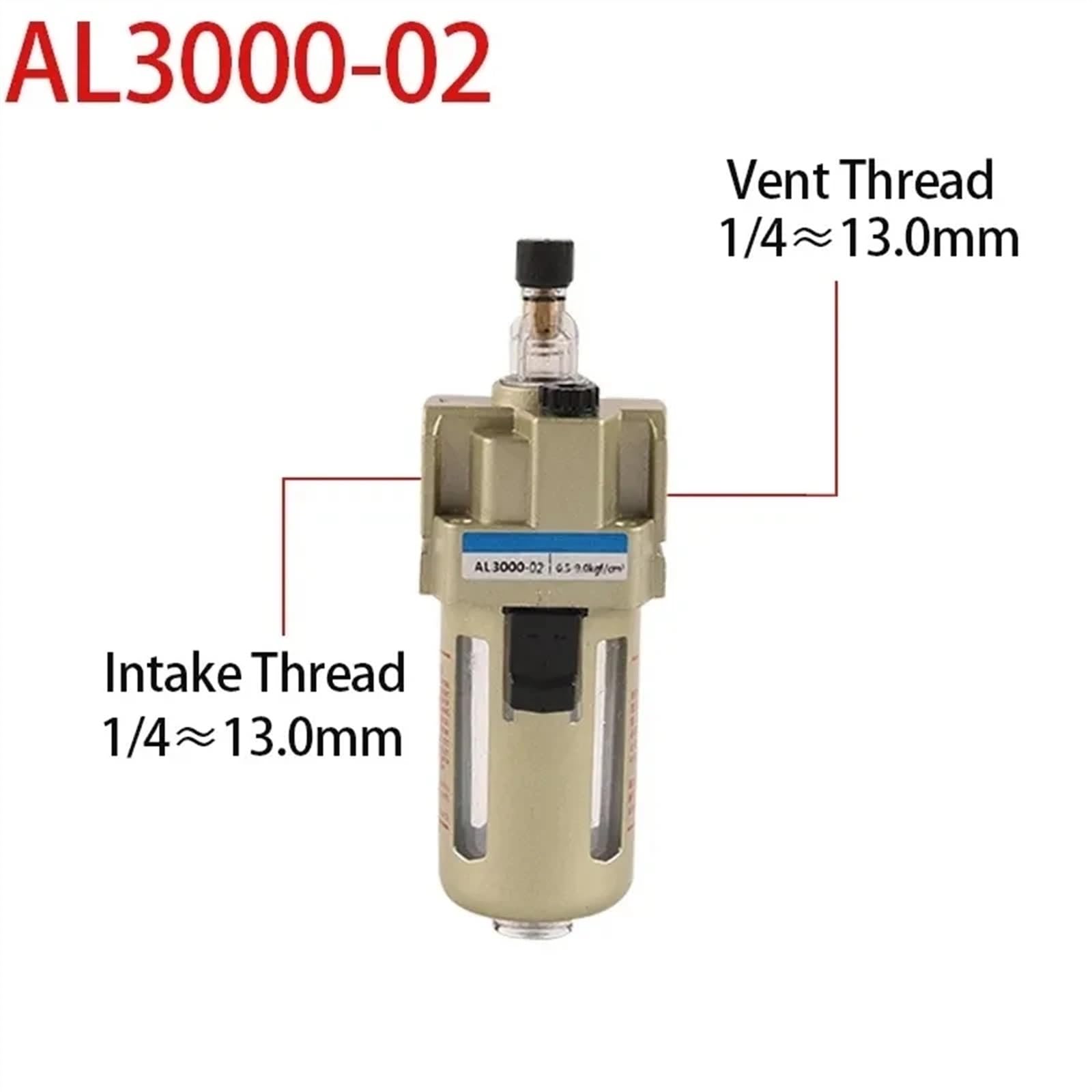 AL2000-02 Unità di trattamento della fonte Lubrificatore pneumatico Nebbia d'olio Oliatore d'aria Filtro pneumatico Porta G1/4 Compressore pneumatico(AL5000-10)