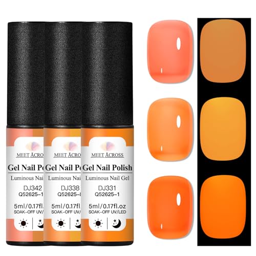 Set de 3 esmaltes de gel que brillan en la oscuridad miniatura 1