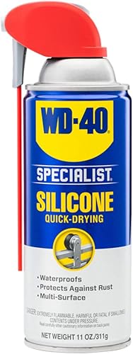 Miniatura 5 de WD-40 Specialist - Espray de grasa de litio blanco con atomizadores inteligentes de 2 vías 10 onzas paquete de 6 y lubricante de silicona
