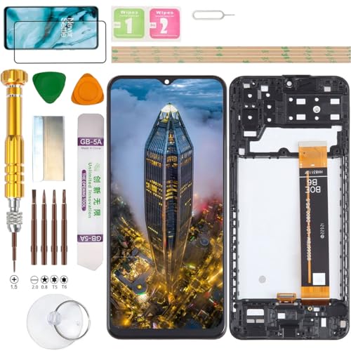 Gadget Troops LCD-skärmmontering för Samsung Galaxy A13 (4G-version) SM-A135F/DSN, A137F/DSN, A135F, A135M, A135U, A135U1, A135N skärmersättningskit
