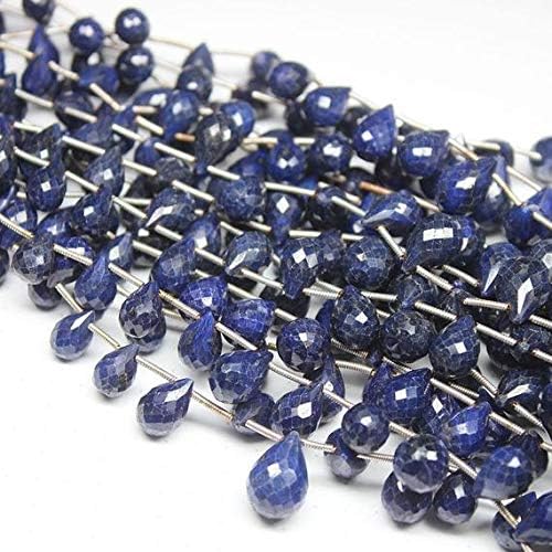 1 strand blue opal tear drop faceted 9'' long strand gemstone beads, jewelry supplies for jewelry making, bulk beads, for meditation jewellery gemstone 9mm to 12mm