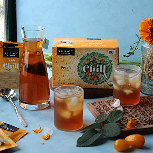 Image of TE-A-ME Peach Ice Tea - 18 Tea Bags | Ice Tea | Iced Tea | Peach Iced Tea | Sugar Free (Pack of 2)
