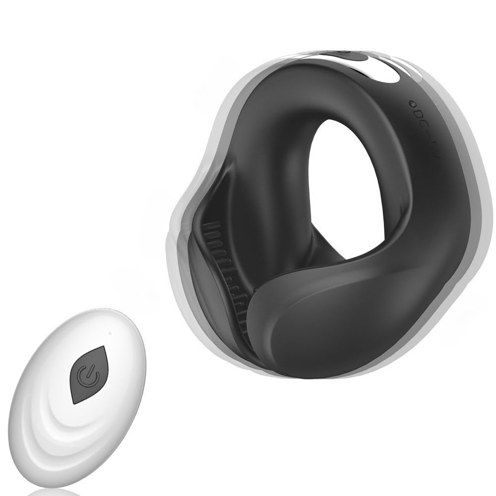 Anillo de silicona: anillo para hombre, anillo vibrador para parejas; vibrador de silicona resistente para hombres y parejas, diseñado para facilitar la erección, con función de vibración.