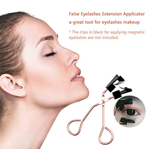 Andoer Ferramenta aplicadora de extensão de cílios postiços em aço inoxidável Ferramenta de aplicaçã