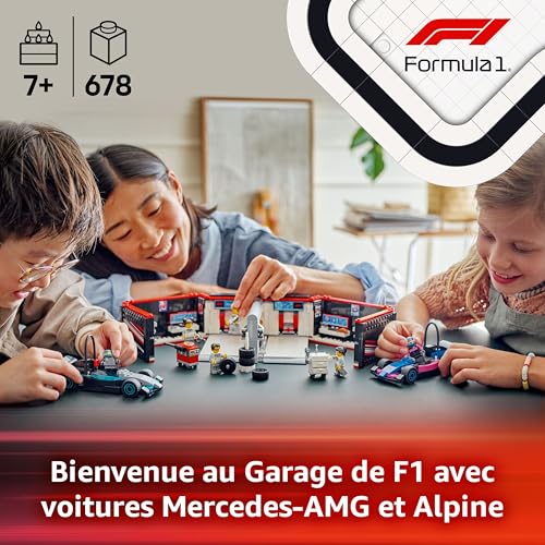 Lego City Garage De F1 Et Voiture Mercedes Amg Et Alpine 60444 Lego La Boite - vue 4