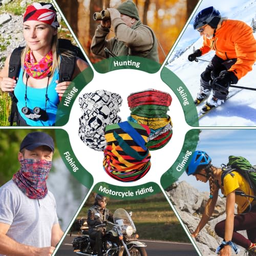 Image of Tarpop 12 /30 Pcs Neck Gaiters Scarf Elastic Wrap Headband Sweat Absorbing Bandana for Women Men Sports Yoga Running