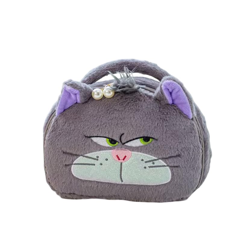 Disney Lucifer Cat Plush Pouch Cinderella Makeup Bag Zipper Type 9.8in