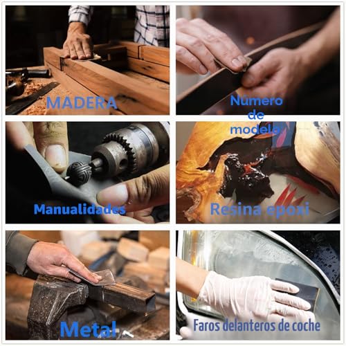 Miniatura 6 de Kit De Papel De Lija. Papel De Lija Ultrafino De Grano 120 A 10000, 17 Tipos De Granos, Adecuado Para Lijado De Metal, Madera, Plástico Y Automóviles 9 X 3,6 Pulgadas17 Hojas Feihu