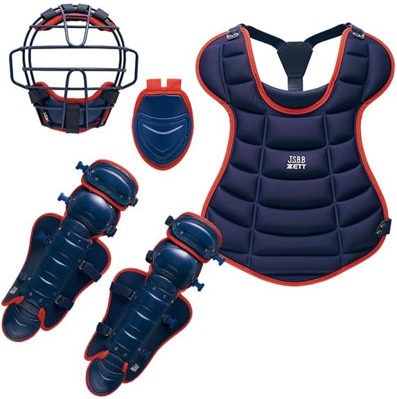 野球 ゼット 少年用 軟式 ジュニア 少年野球 キャッチャー防具 4点