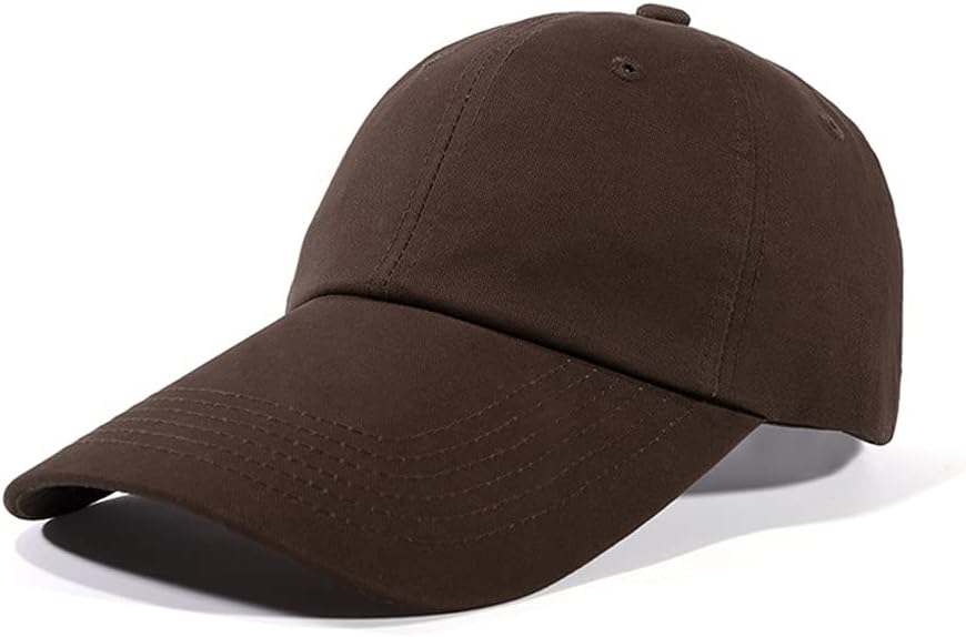 Yizhichu1990 4.3 inch Long Bill Dad Hat Men Women Plain Polo