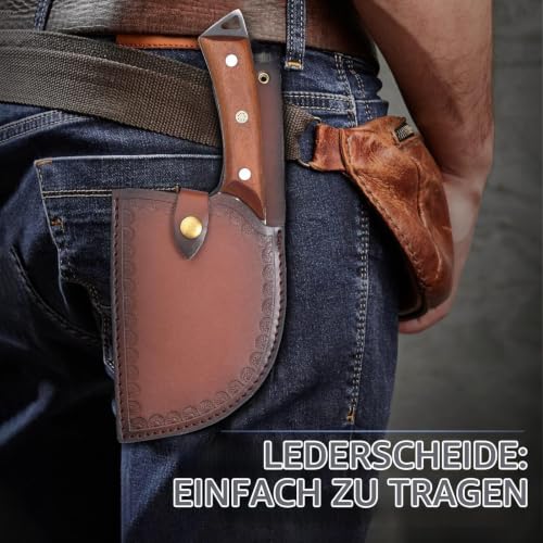 Golden Bird Hackmesser zum Schneiden von Fleisch Metzgermesser mit Scheide – Ansicht 2
