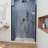 DreamLine Elegance 58-60 in. W x 72 in. H Frameless Pivot Shower Door in Oil Rubbed Bronze, SHDR-4158720-06